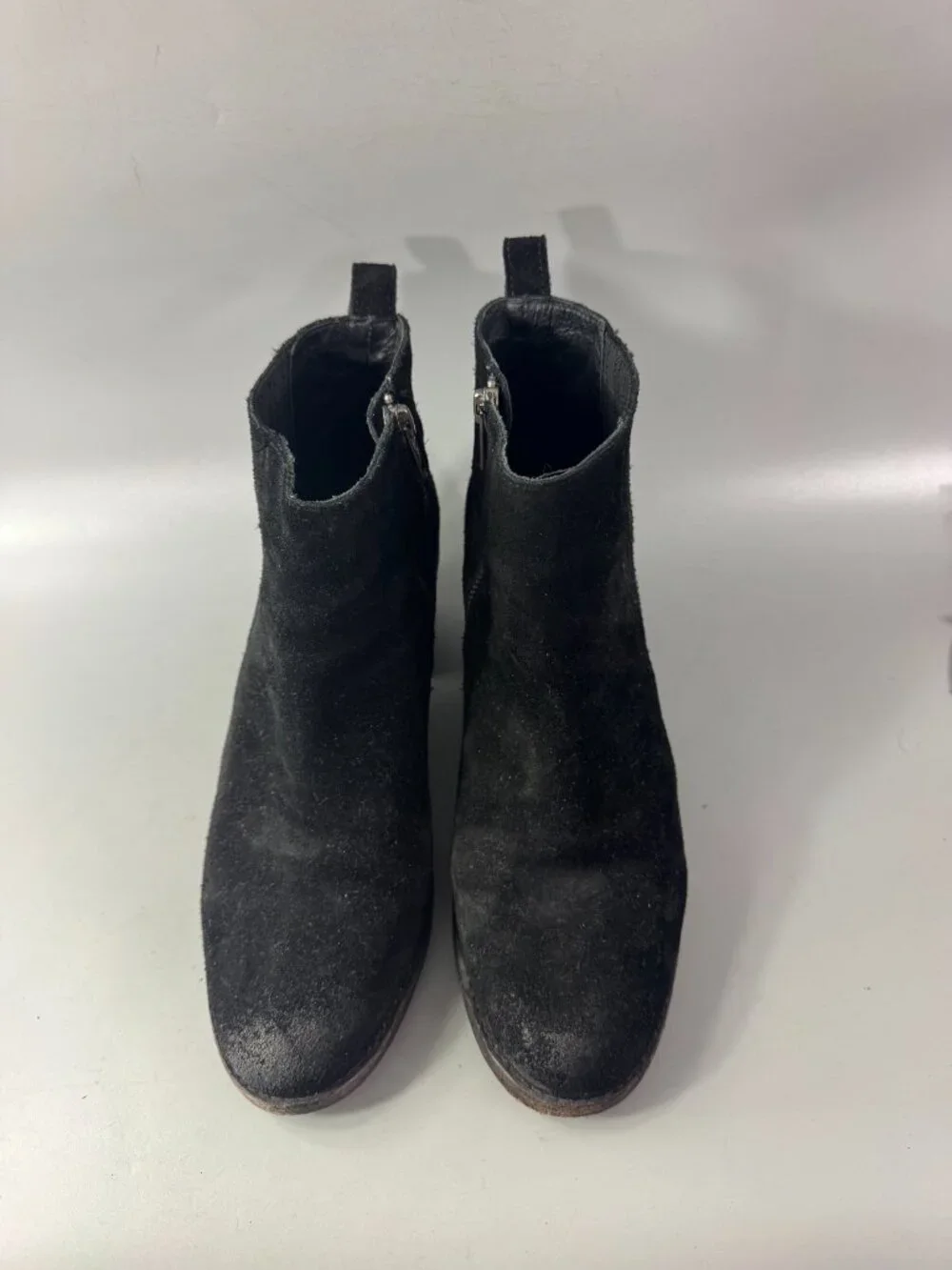 FRYE Women’s Alton Chelsea Ankle Boots Black Leather Block Heels Boho Western 10